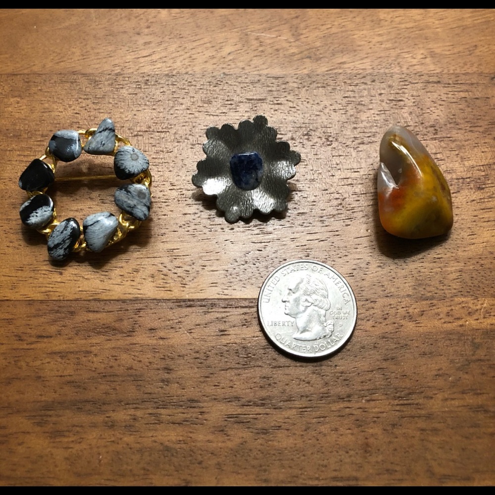 Nica Gemstone  Vintage Brooch Set - Picture 8 of 8